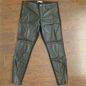 Black leather pants from Banana Republic